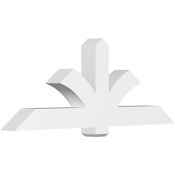 Ekena Millwork Redmond Architectural Grade PVC Gable Bracket, 72"W x 27"H x 6"D x 6"F, 9/12 Pitch GBP072X27X0606RED00 - main